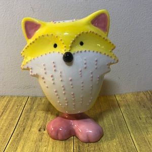 Greenearth Amigos-Zoro Hand Painted Ceramic Fox- Brings good luck/fortune 8.5"